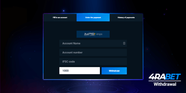 4rabet withdrawal options