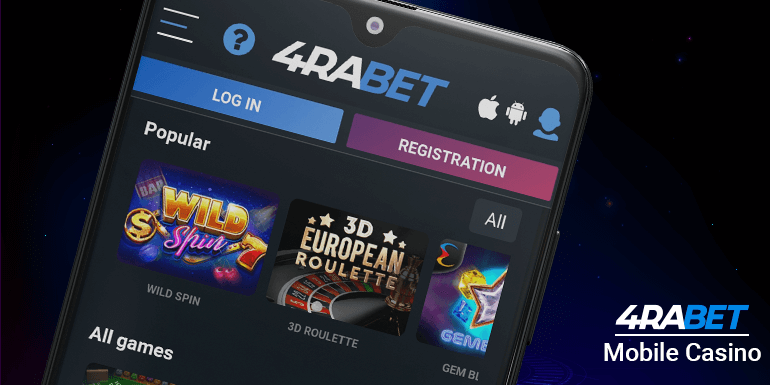 In the app 4rabet you can play online casino