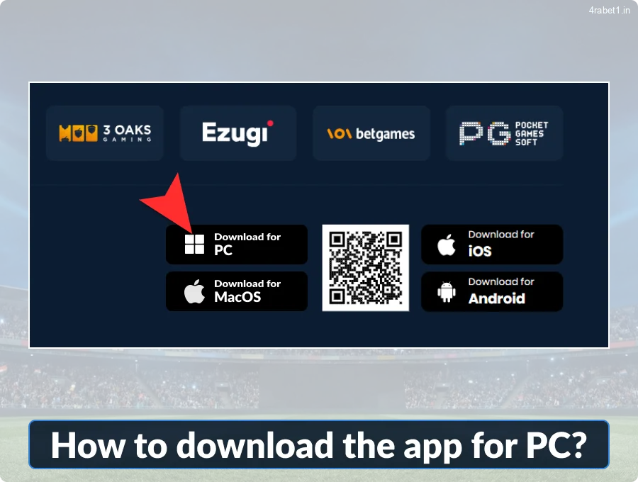 This is the process for downloading the 4rabet app to a PC