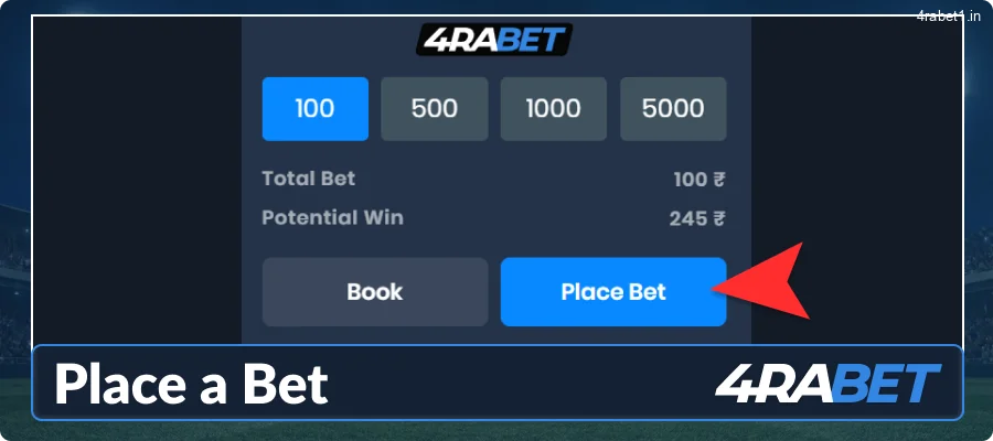 Place a football bet at 4rabet India