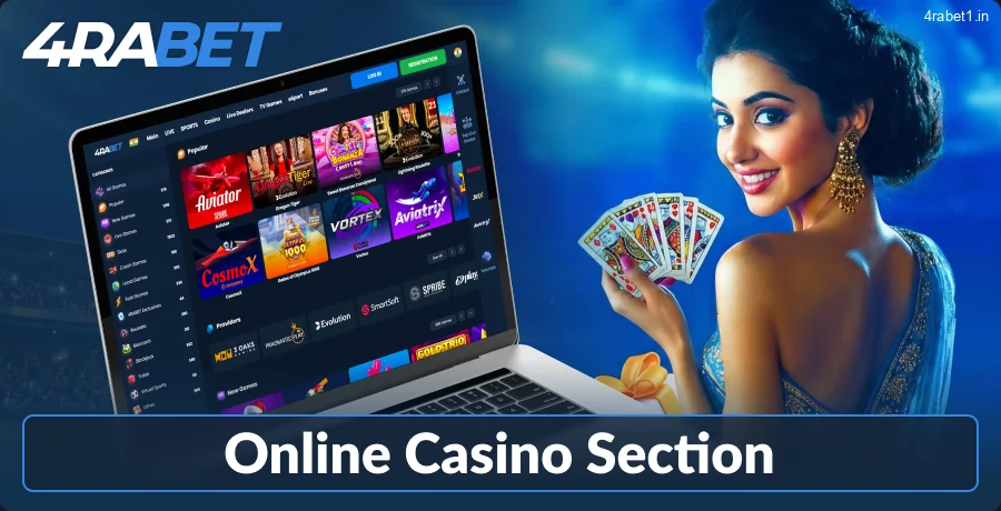 4rabet India casino lobby review