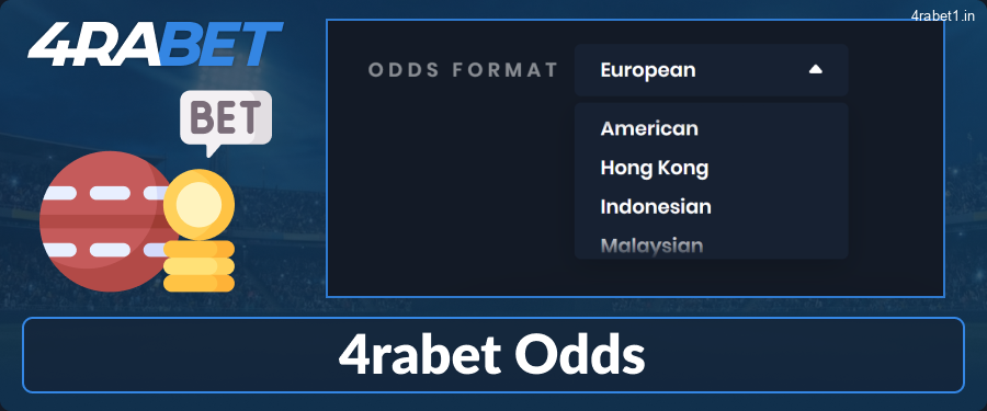 Choose betting odds at 4rabet IN