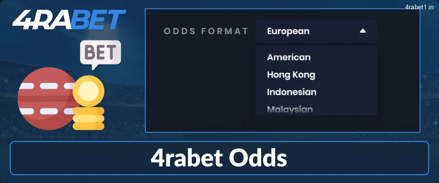 Choose betting odds at 4rabet IN