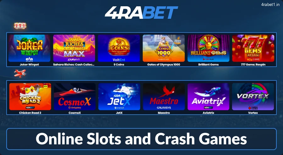 Play slots at 4rabet IN
